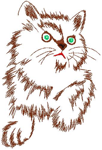 cat embroidery design for free