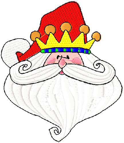 King Santa embroidery design