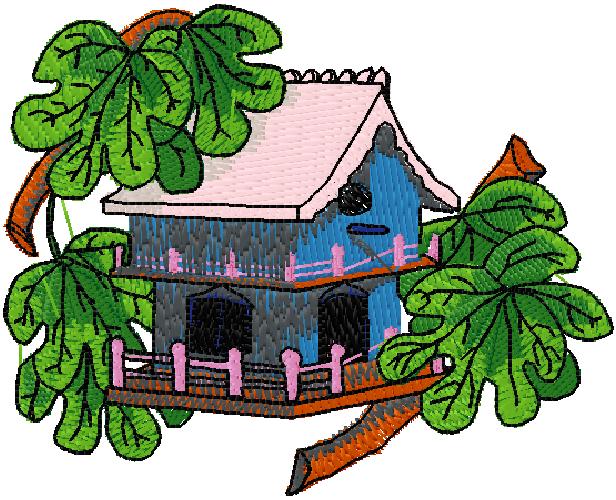  house embroidery design