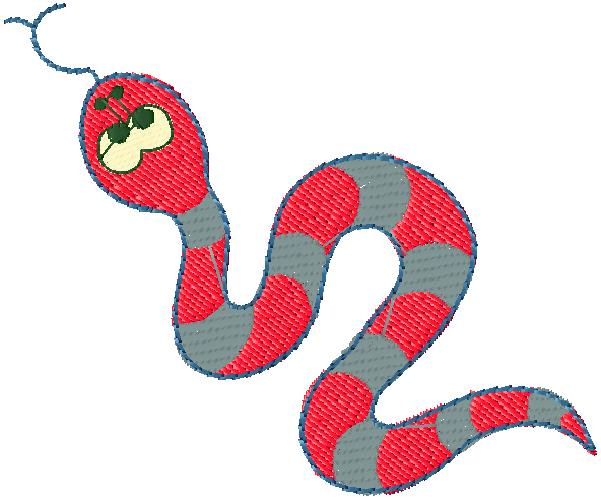 snake embroidery design