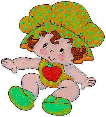 cute baby embroidery design