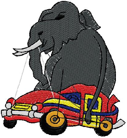 elephant embroidery design