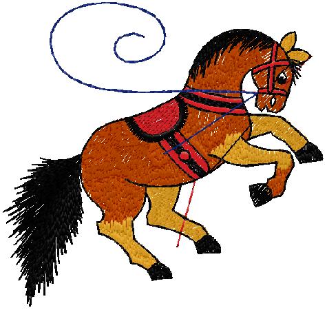 horse embroidery design