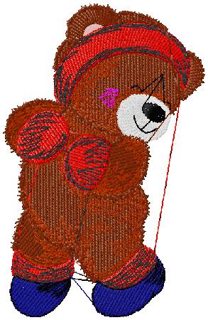 teddy bear embroidery design