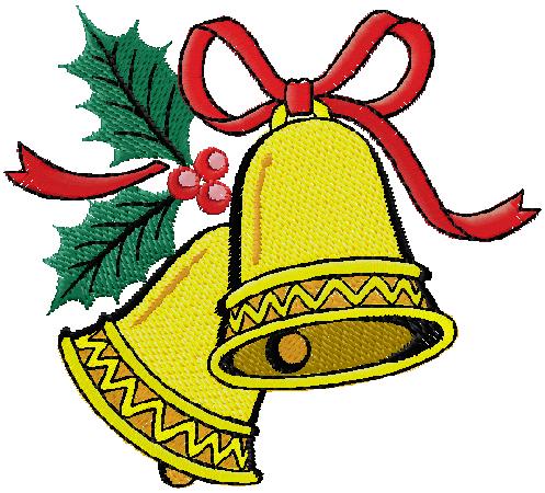 Christmas bells  embroidery design