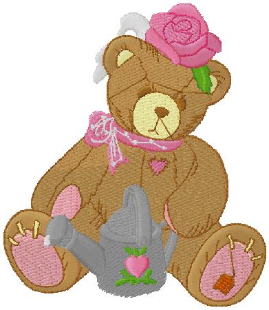 Cute bear embroidery design