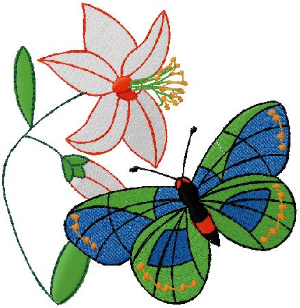 Butterfly embroidery design