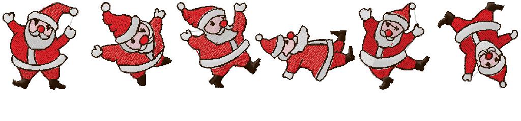 Santa border embroidery design