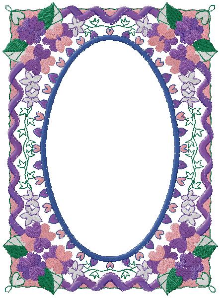 Frame embroidery design