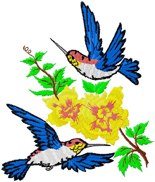 birds embroidery design