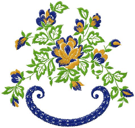 floral embroidery design