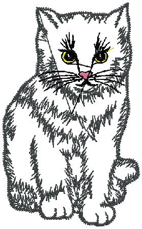 cat embroidery design