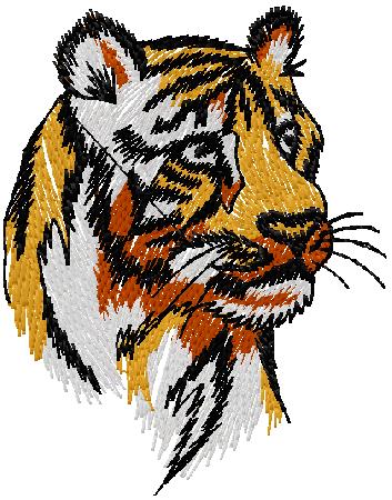 Tiger embroidery design