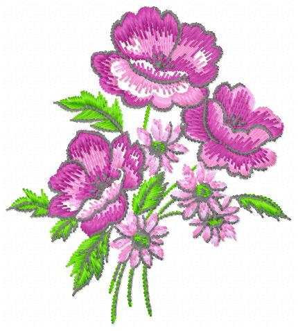 flowers embroidery design