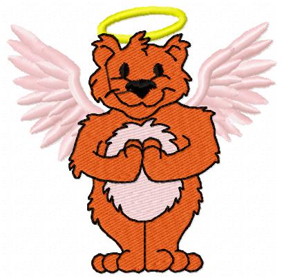 angel bear embroidery design