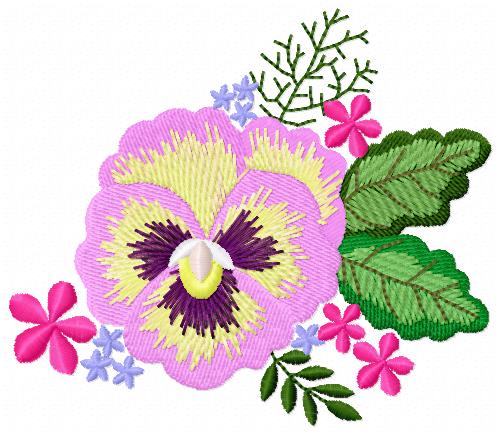 floral embroidery design