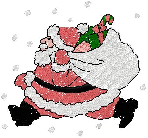 Santa embroidery design