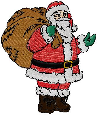 Santa embroidery design