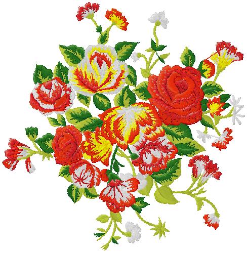 fantastic flowers embroidery design