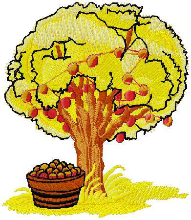 tree embroidery design