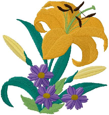 floral embroidery design