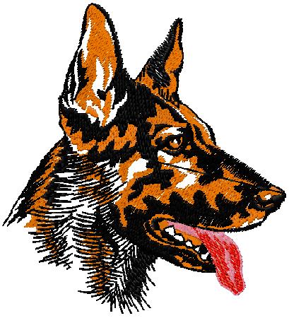 dog embroidery design