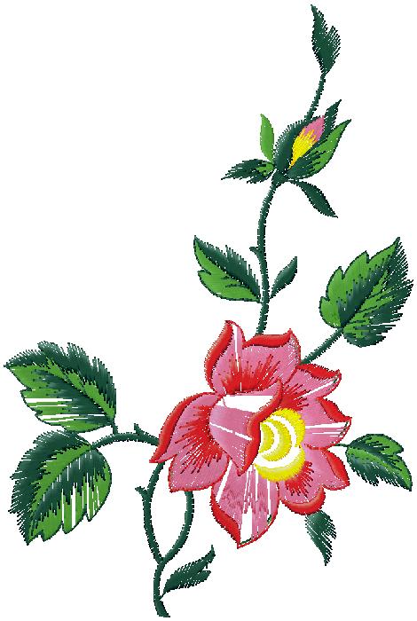 floral embroidery design