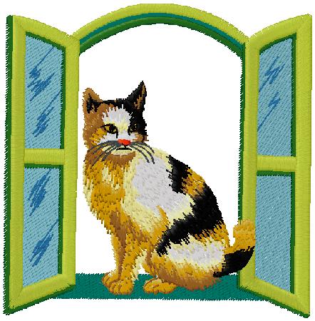 cat embroidery design