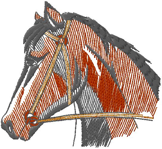 horse embroidery design