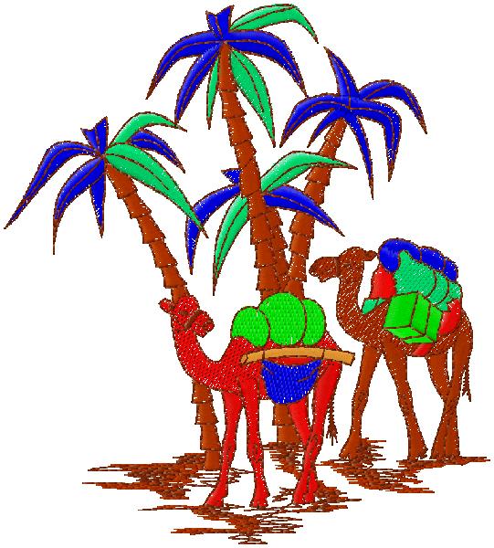 embroidery design camels