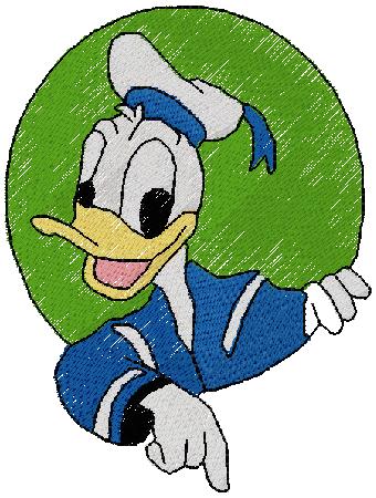 Donald embroidery design