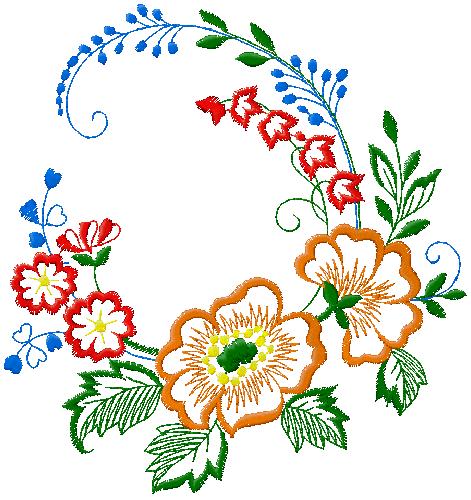 flowers embroidery design