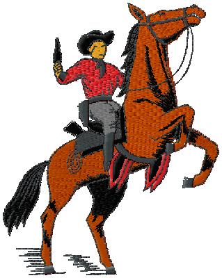 Cowboy embroidery design