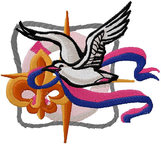 Dove embroidery design