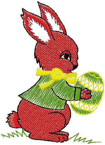 bunny embroidery design