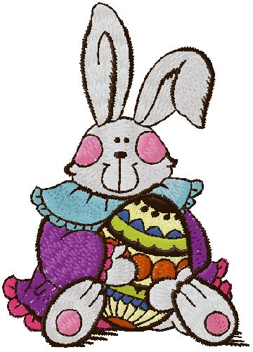 bunny embroidery design