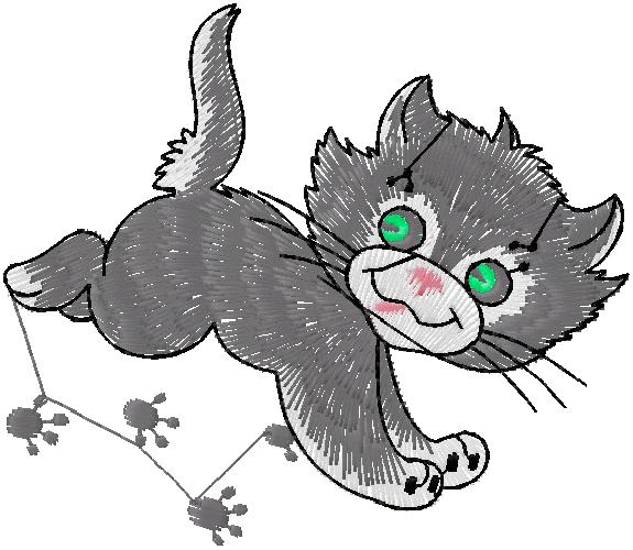 cat embroidery design