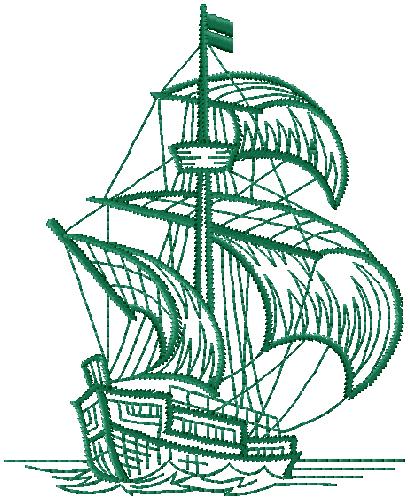 ship embroidery design