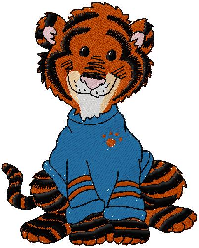 Tiger embroidery design