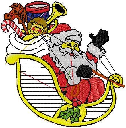 Santa embroidery design