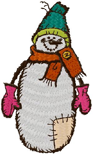 snowman embroidery design – free embroidery design