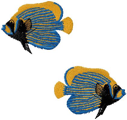 fishes machine embroidery design