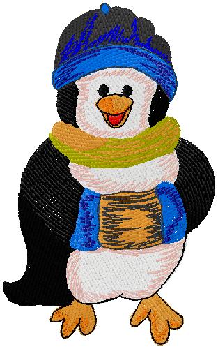  embroidery design penguin