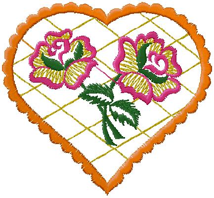 machine embroidery design Heart