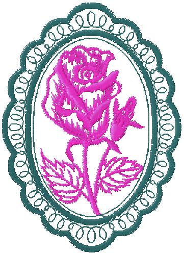 floral machine embroidery design