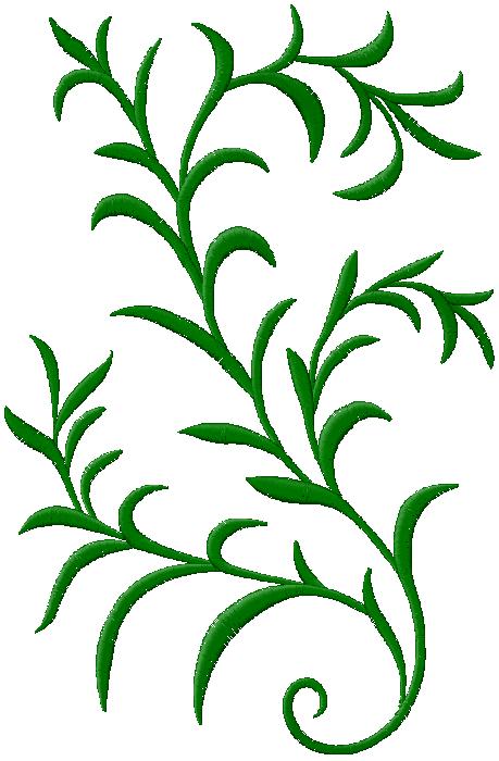 leaves machine embroidery design