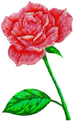 rose machine embroidery design