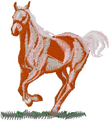 Horse machine embroidery design