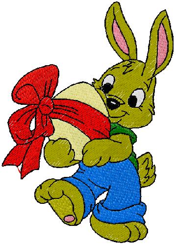 bunny machine embroidery design