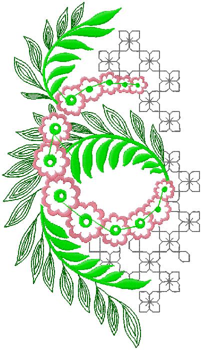 floral pattern embroidery design